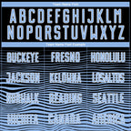 Custom Black Light Blue-White Gradient Line Sublimation Soccer Uniform Jersey