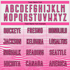 Custom White Pink-Black Gradient Line Sublimation Soccer Uniform Jersey