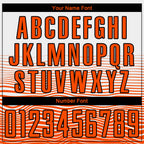 Custom White Orange-Black Gradient Line Sublimation Soccer Uniform Jersey