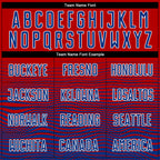 Custom Red Royal-White Gradient Line Sublimation Soccer Uniform Jersey