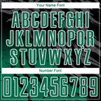 Custom Black Kelly Green-White Gradient Scratch Splash Sublimation Soccer Uniform Jersey