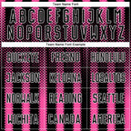 Custom Black Pink-White Geometric Shape Sublimation Soccer Uniform Jersey