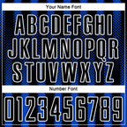Custom Black Thunder Blue-White Geometric Shape Sublimation Soccer Uniform Jersey