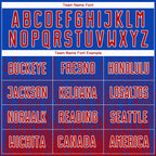 Custom Royal Red-White Geometric Shape Sublimation Soccer Uniform Jersey