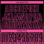 Custom Black Pink Geometric Shape Sublimation Soccer Uniform Jersey