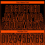 Custom Black Orange Geometric Shape Sublimation Soccer Uniform Jersey