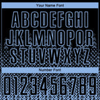 Custom Black Light Blue Geometric Shape Sublimation Soccer Uniform Jersey