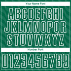 Custom Kelly Green White Waves Shape Sublimation Soccer Uniform Jersey