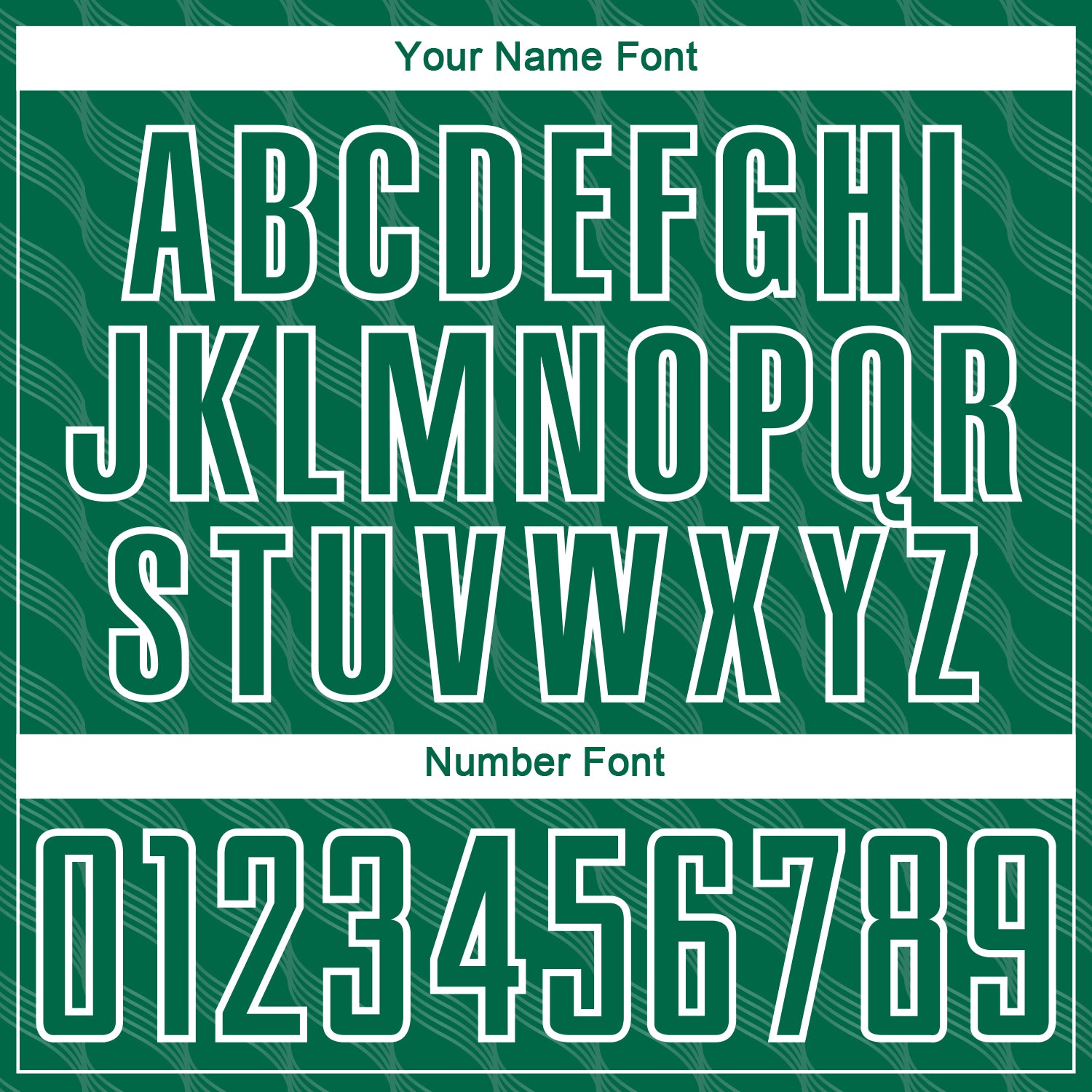 Custom Kelly Green White Waves Shape Sublimation Soccer Uniform Jersey