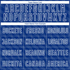 Custom Royal White Waves Shape Sublimation Soccer Uniform Jersey