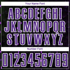 Custom Black Purple-White Geometric Shape Sublimation Soccer Uniform Jersey