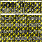 Custom Black Light Yellow-White Geometric Shape Sublimation Soccer Uniform Jersey