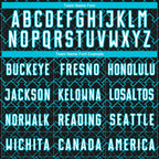 Custom Black White-Lakes Blue Geometric Shape Sublimation Soccer Uniform Jersey