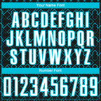 Custom Black White-Lakes Blue Geometric Shape Sublimation Soccer Uniform Jersey