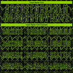 Custom Black Neon Green Geometric Shape Sublimation Soccer Uniform Jersey