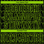 Custom Black Neon Green Geometric Shape Sublimation Soccer Uniform Jersey