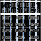 Custom Black Light Blue-White Stripe Line Sublimation Soccer Uniform Jersey