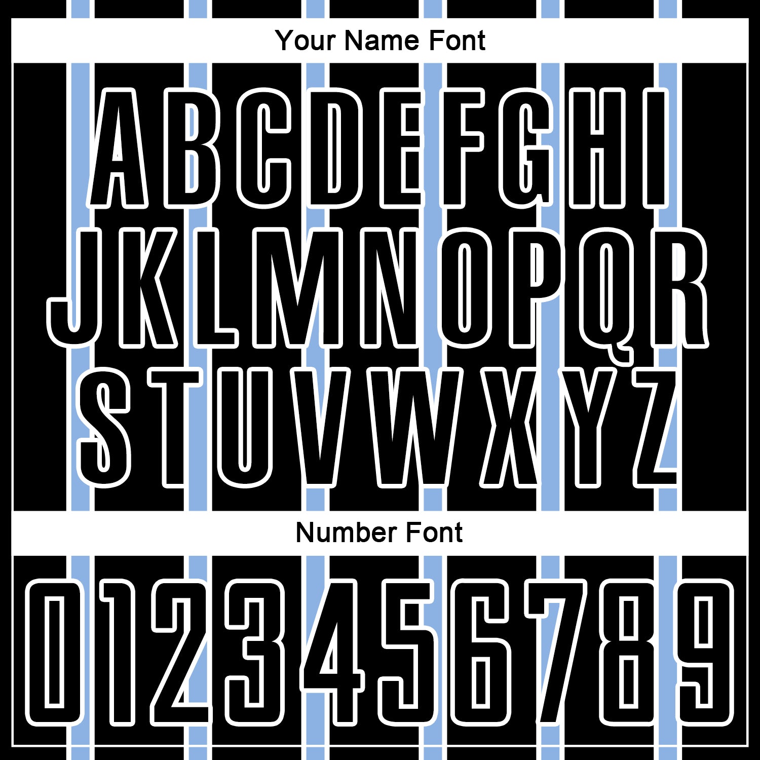 Custom Black Light Blue-White Stripe Line Sublimation Soccer Uniform Jersey