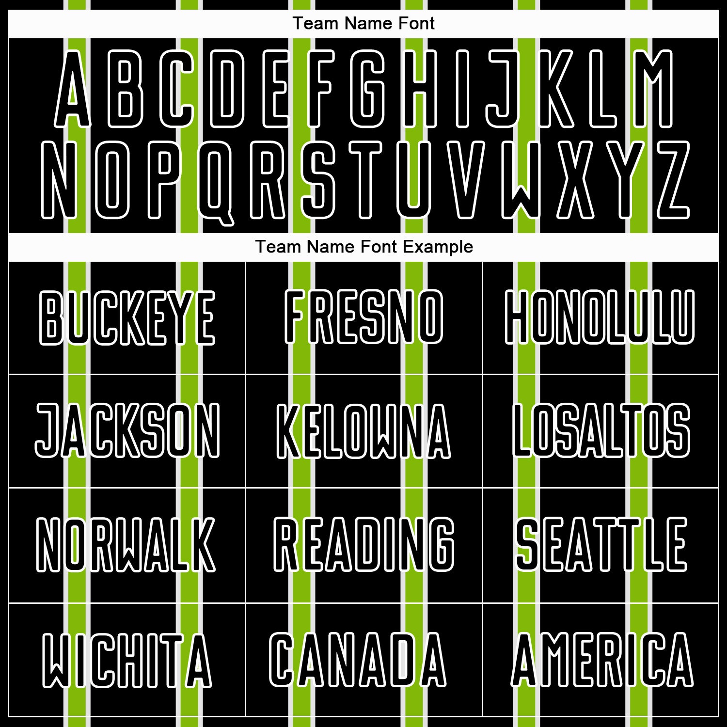 Custom Black Neon Green-White Stripe Line Sublimation Soccer Uniform Jersey