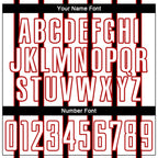 Custom White Black-Red Stripe Line Sublimation Soccer Uniform Jersey