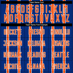 Custom Royal Orange-White Stripe Line Sublimation Soccer Uniform Jersey