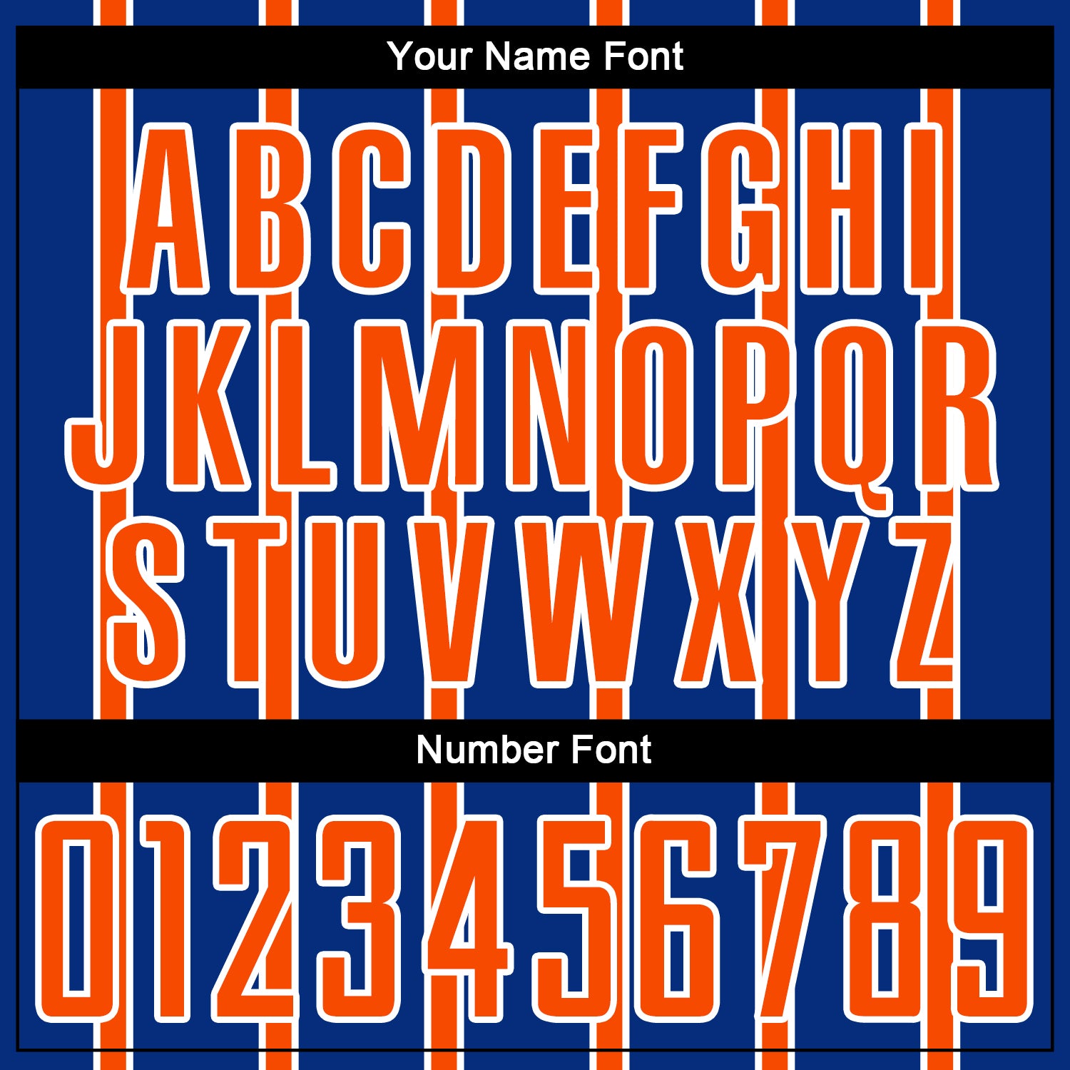 Custom Royal Orange-White Stripe Line Sublimation Soccer Uniform Jersey