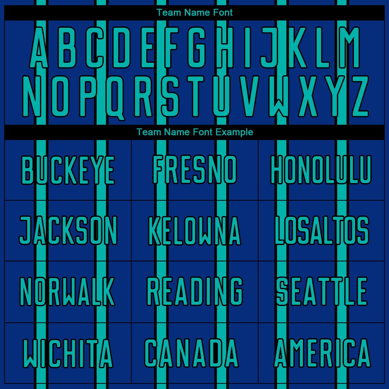 Custom Royal Aqua-Black Stripe Line Sublimation Soccer Uniform Jersey