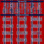 Custom Red Navy-White Stripe Line Sublimation Soccer Uniform Jersey