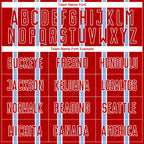 Custom Red Light Blue-White Stripe Line Sublimation Soccer Uniform Jersey