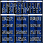 Custom Royal Black-White Stripe Line Sublimation Soccer Uniform Jersey