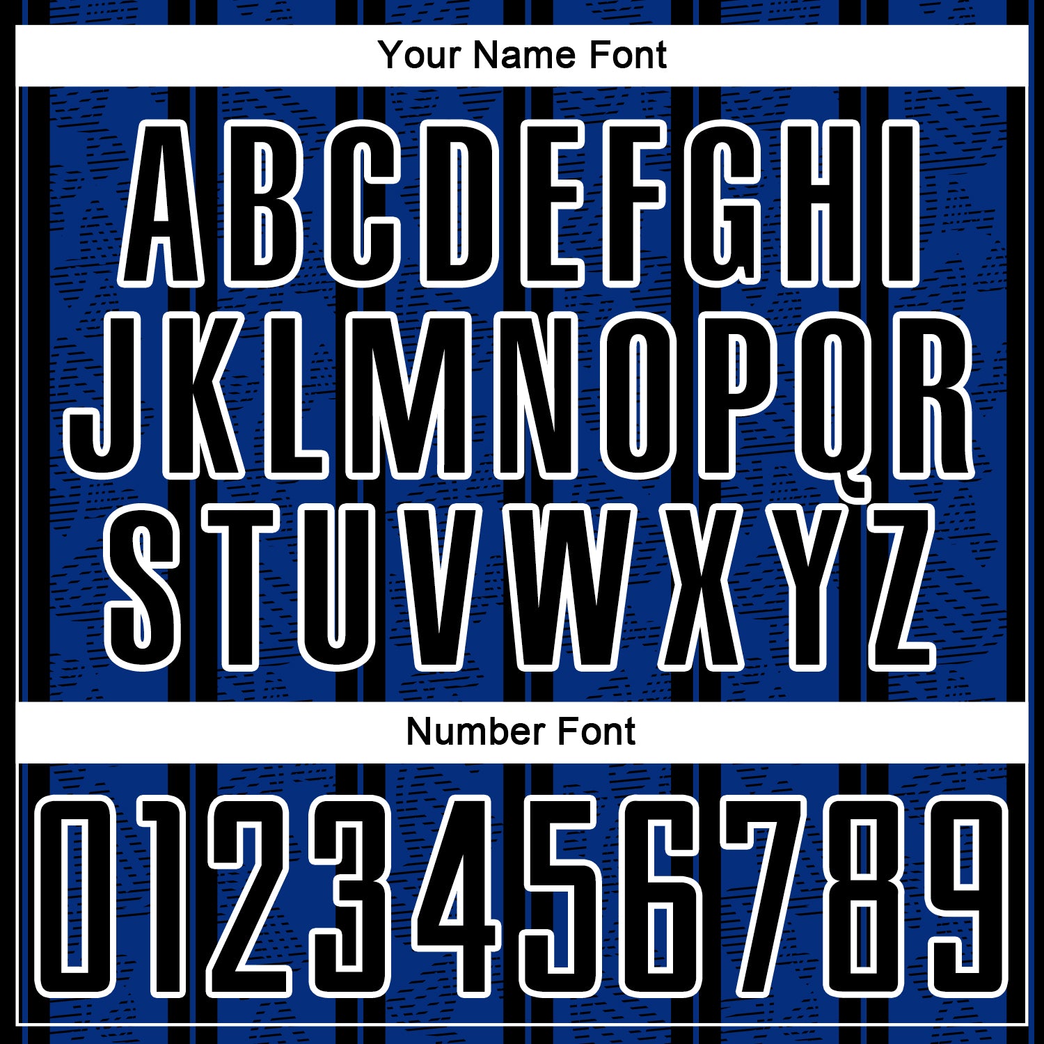 Custom Royal Black-White Stripe Line Sublimation Soccer Uniform Jersey