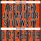 Custom Orange Black-White Stripe Line Sublimation Soccer Uniform Jersey