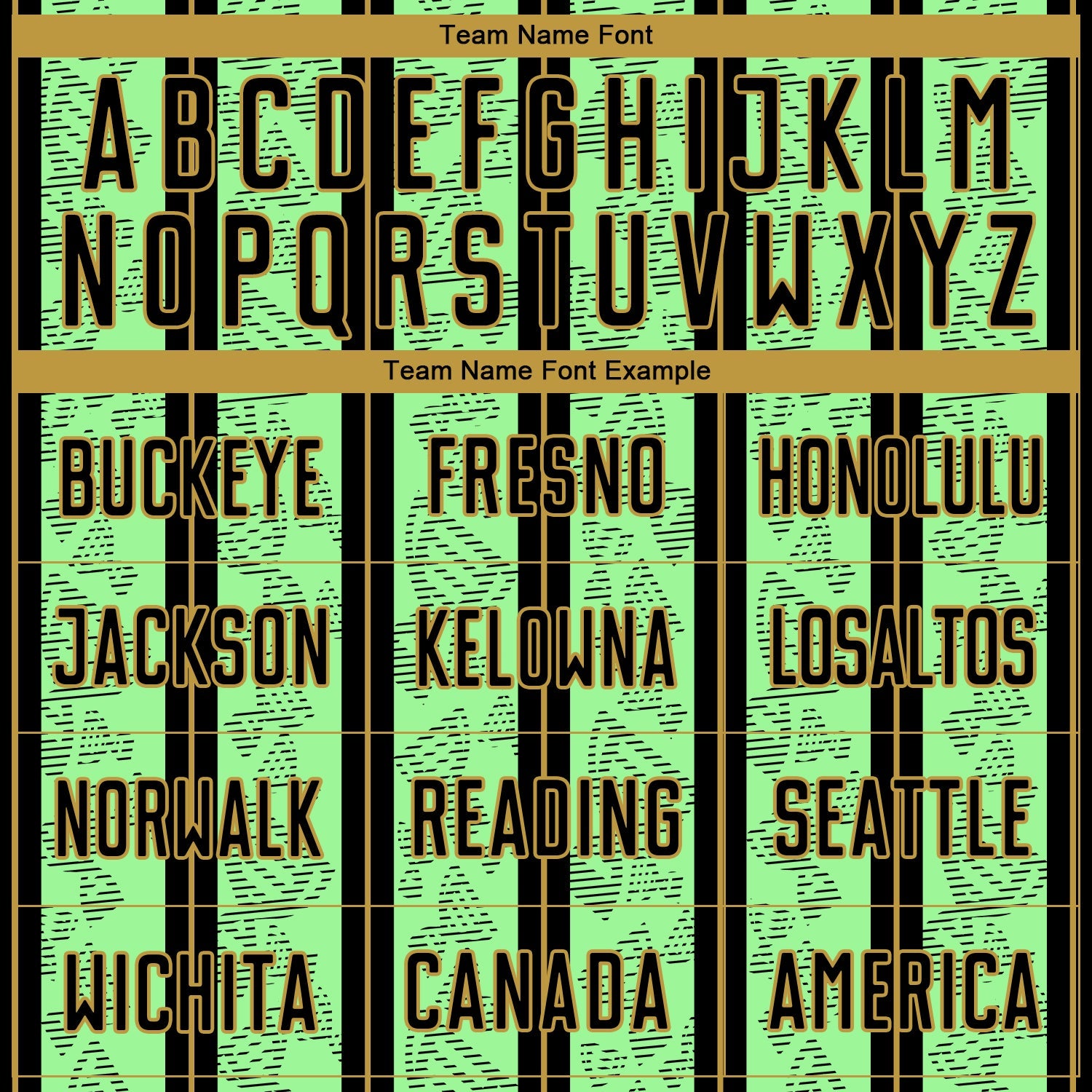 Custom Pea Green Black-Old Gold Stripe Line Sublimation Soccer Uniform Jersey