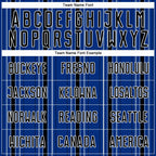 Custom Royal Black-White Stripe Sublimation Soccer Uniform Jersey