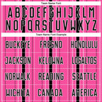 Custom Pink Black-White Stripe Sublimation Soccer Uniform Jersey