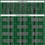 Custom Green Black-White Stripe Sublimation Soccer Uniform Jersey