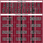 Custom Maroon Black-White Stripe Sublimation Soccer Uniform Jersey