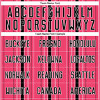 Custom Neon Pink Black-White Stripe Sublimation Soccer Uniform Jersey