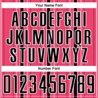 Custom Neon Pink Black-White Stripe Sublimation Soccer Uniform Jersey