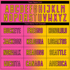 Custom Yellow Pink-Black Sublimation Gradient Fashion Soccer Uniform Jersey