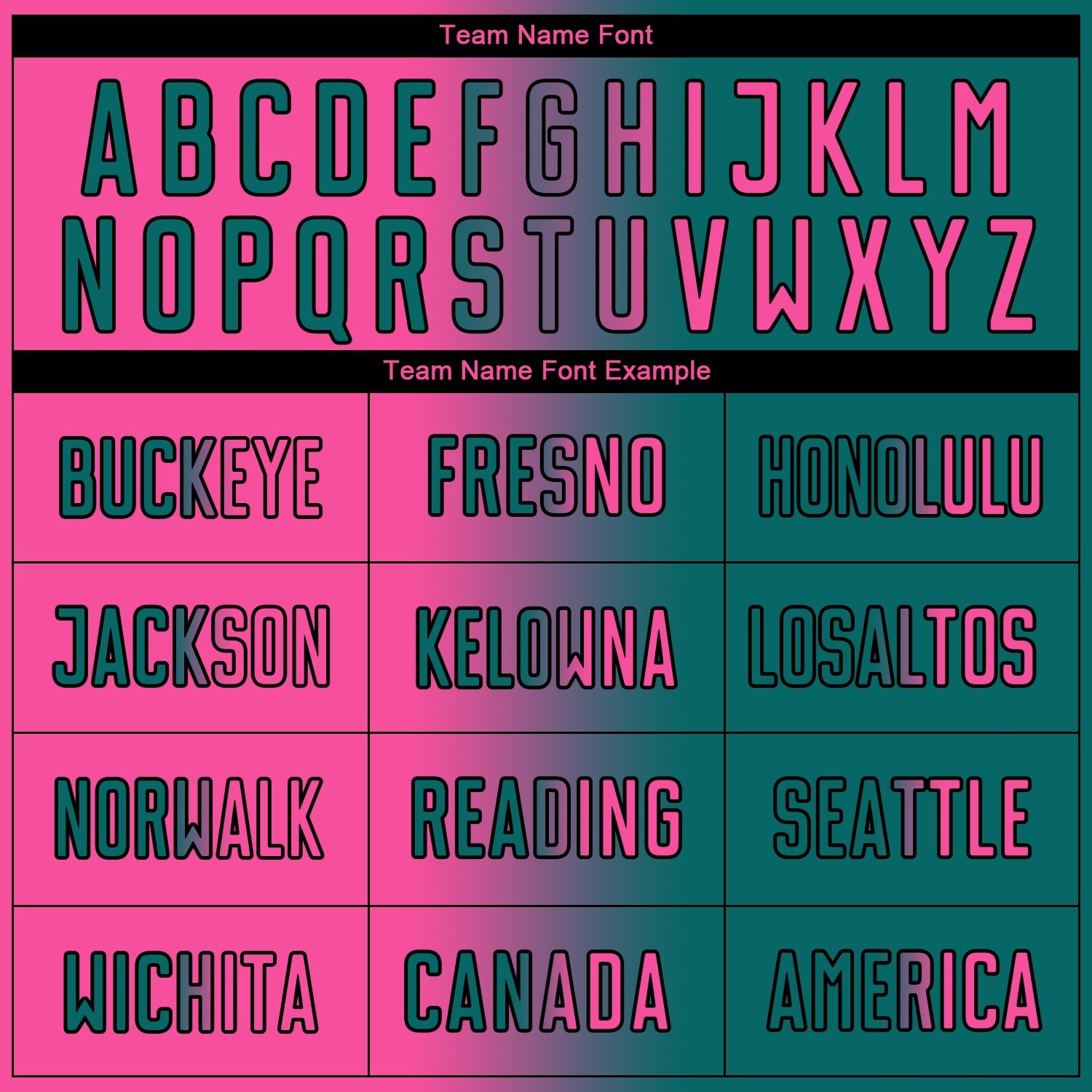 Custom Teal Pink-Black Sublimation Gradient Fashion Soccer Uniform Jersey