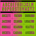 Custom Neon Green Pink-Black Sublimation Gradient Fashion Soccer Uniform Jersey