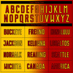 Custom Red Yellow-Black Sublimation Gradient Fashion Soccer Uniform Jersey