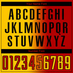 Custom Red Yellow-Black Sublimation Gradient Fashion Soccer Uniform Jersey