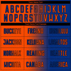 Custom Royal Orange-Black Sublimation Gradient Fashion Soccer Uniform Jersey