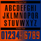 Custom Royal Orange-Black Sublimation Gradient Fashion Soccer Uniform Jersey