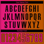 Custom Texas Orange Hot Pink-Black Sublimation Gradient Fashion Soccer Uniform Jersey