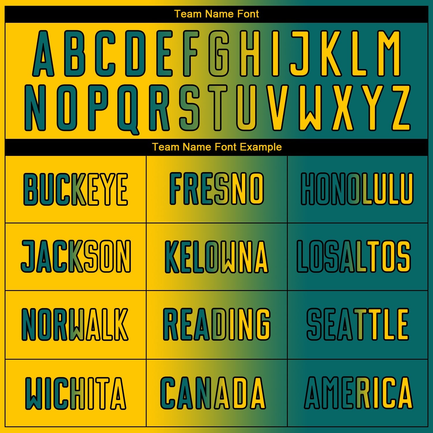 Custom Teal Yellow-Black Sublimation Gradient Fashion Soccer Uniform Jersey