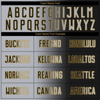 Custom Black Gray-Old Gold Sublimation Gradient Fashion Soccer Uniform Jersey