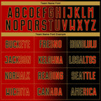 Custom Black Red-Old Gold Sublimation Gradient Fashion Soccer Uniform Jersey